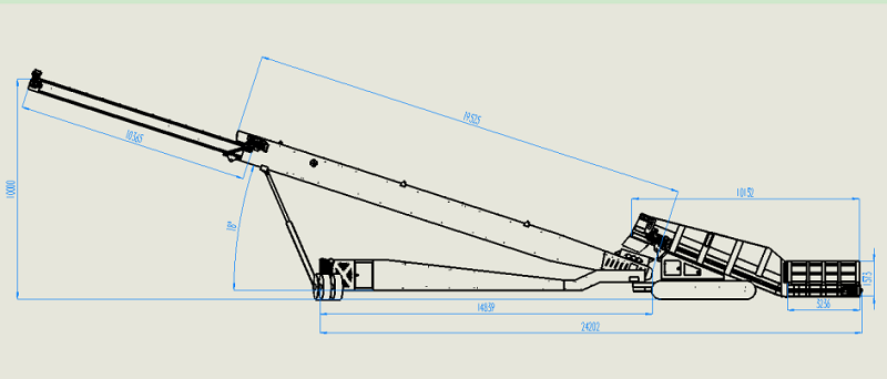  JXLD-1000 Crawler mobiele stapelaar 